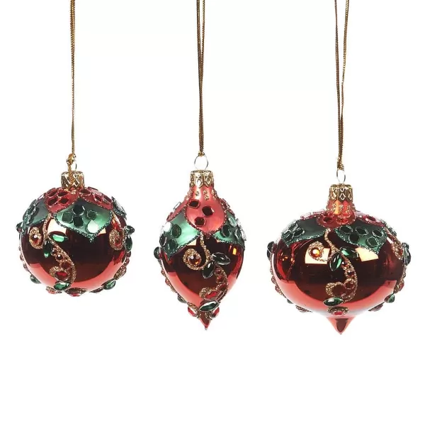 Glass Mini Floral Ball Ornament 3 Assorted L 20184^Goodwill Store