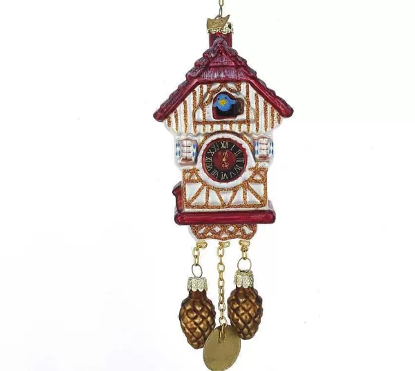 Nb1374 Noble Gems Glass Cuckoo Clock Ornament^Kurt Adler Best
