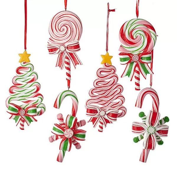 Kurt S. Adler Nyc T2033 Candycane/Tree/Lollipop 6 Assorted^Kurt Adler Clearance