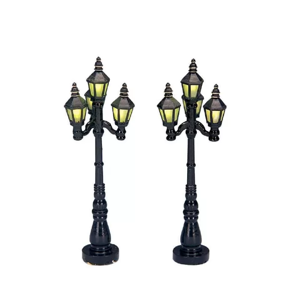 Old English Street Lamp Set Of 2 34902 Light Accessories^Lemax Best