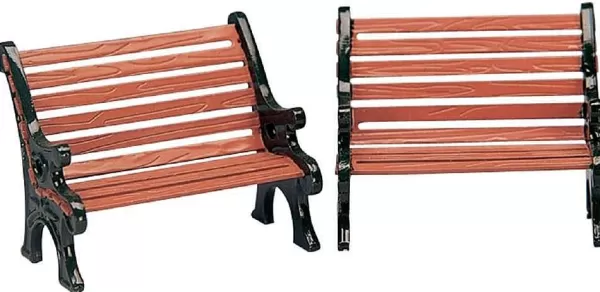 Park Bench Set Of 2 34895 Accessories^Lemax Clearance