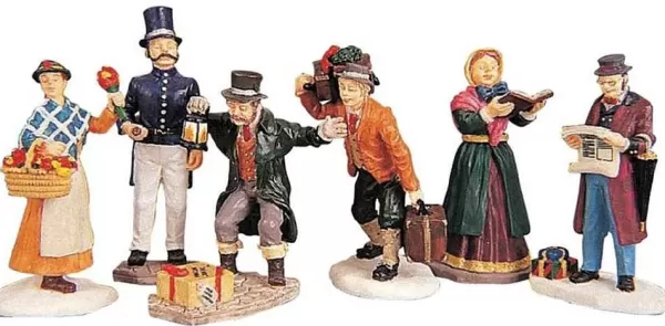 Townsfolk Figurines Set Of 6 92355 - Caddington Village^Lemax Hot