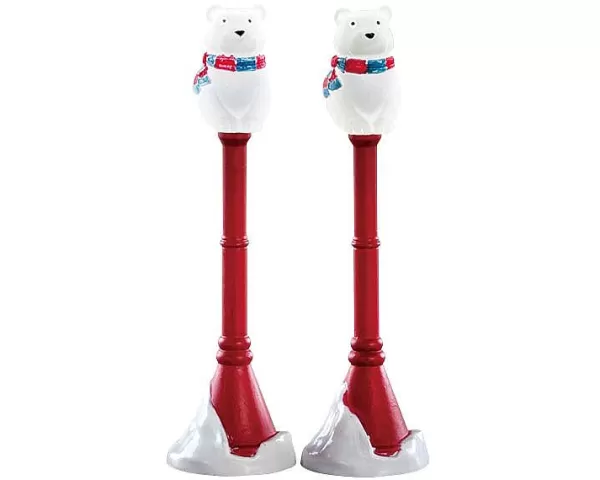 Village 74230 Polar Bear Street Lamp, Set Of 2, B/O (4.5V) 74230^Lemax Flash Sale