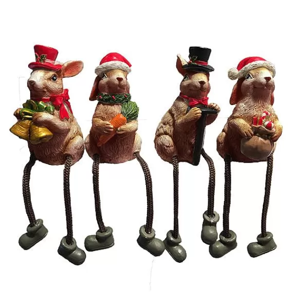 Secret Christmas Bunny Sitting On Shelf 4 Assorted Wb1200^Willow Brooks Sale